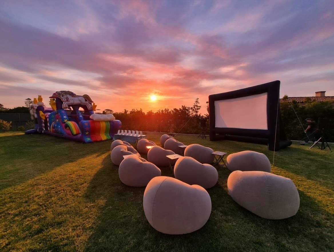 Outdoor movie setup 3 in Cedar Park